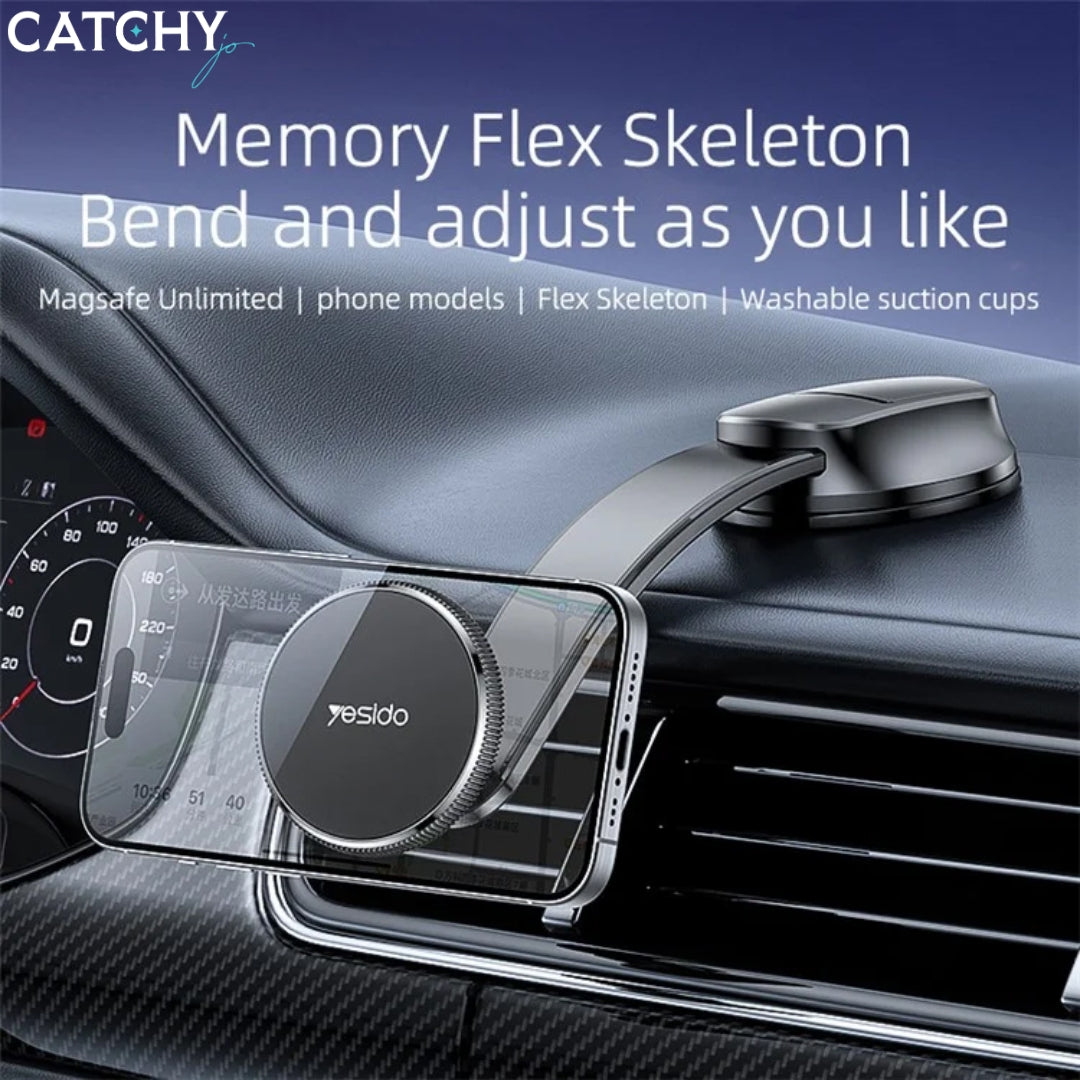 YESIDO C176 Bending Arm Car Suction Magnetic Car Phone Holder