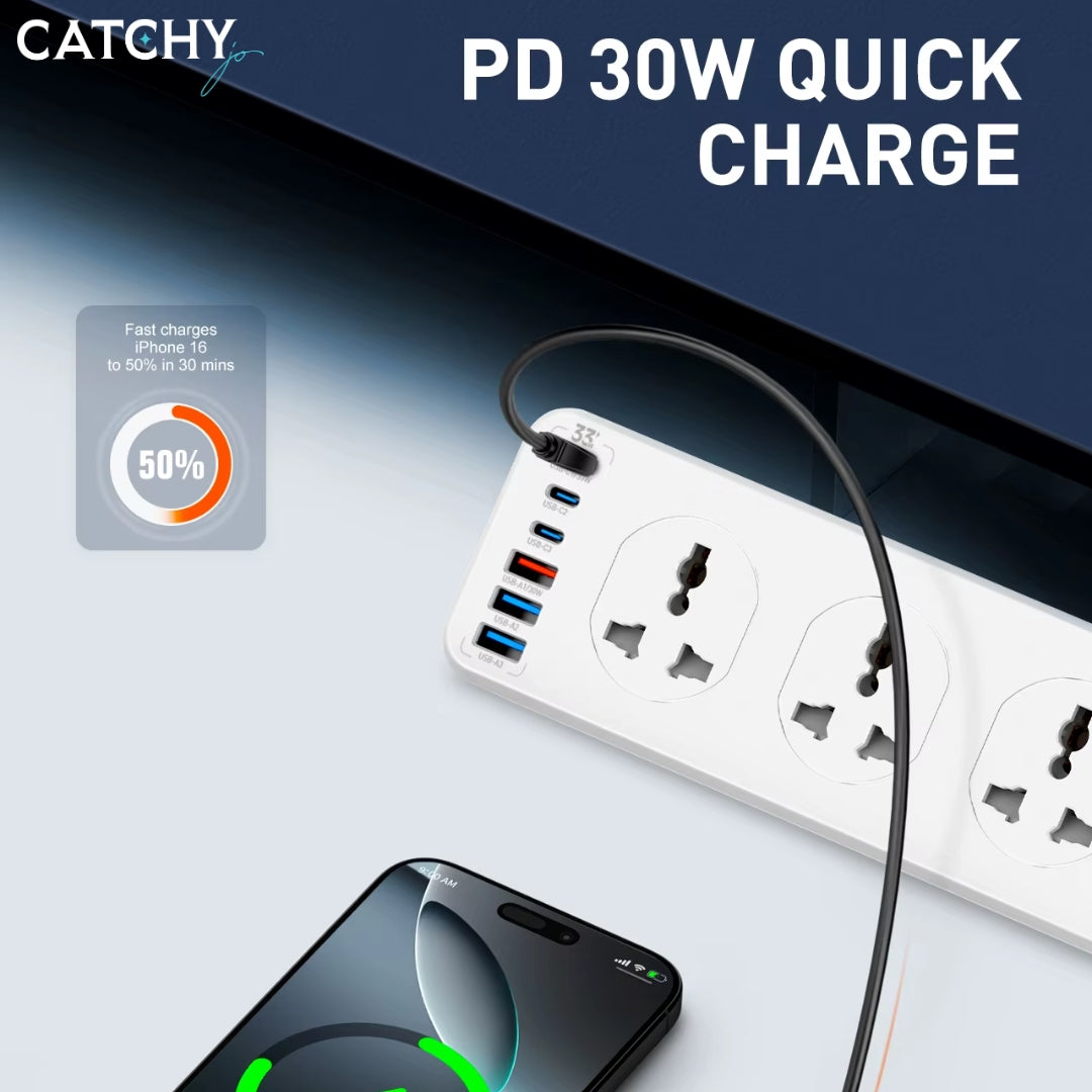 LDNIO SC10610C Extension Power Socket Strip