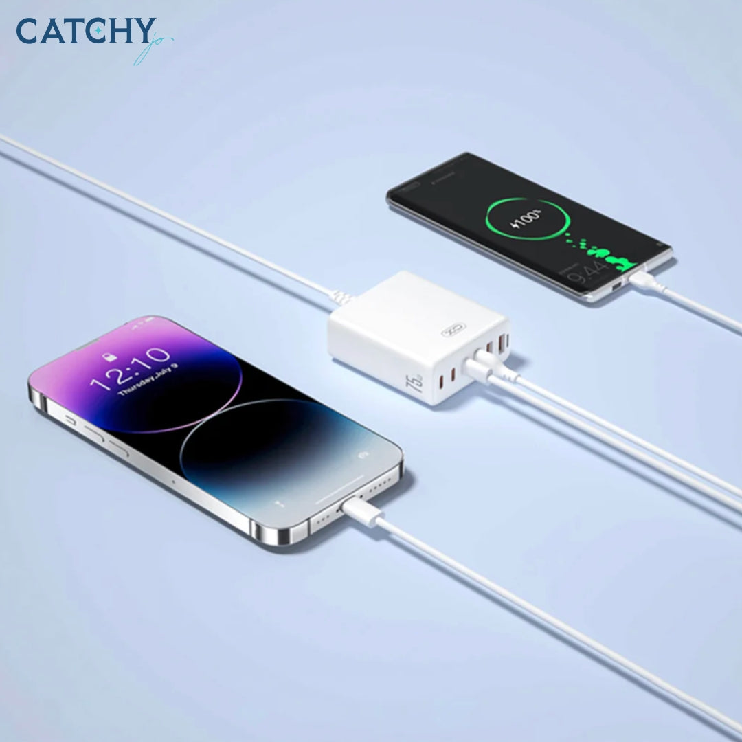 XO L133 Multi-Port Power Charger Fast Charging 75W (EU)