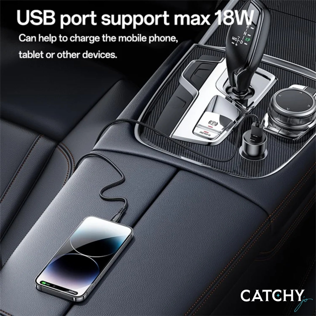 YESIDO Y65 USB+Type-C Dual Port Car Charger