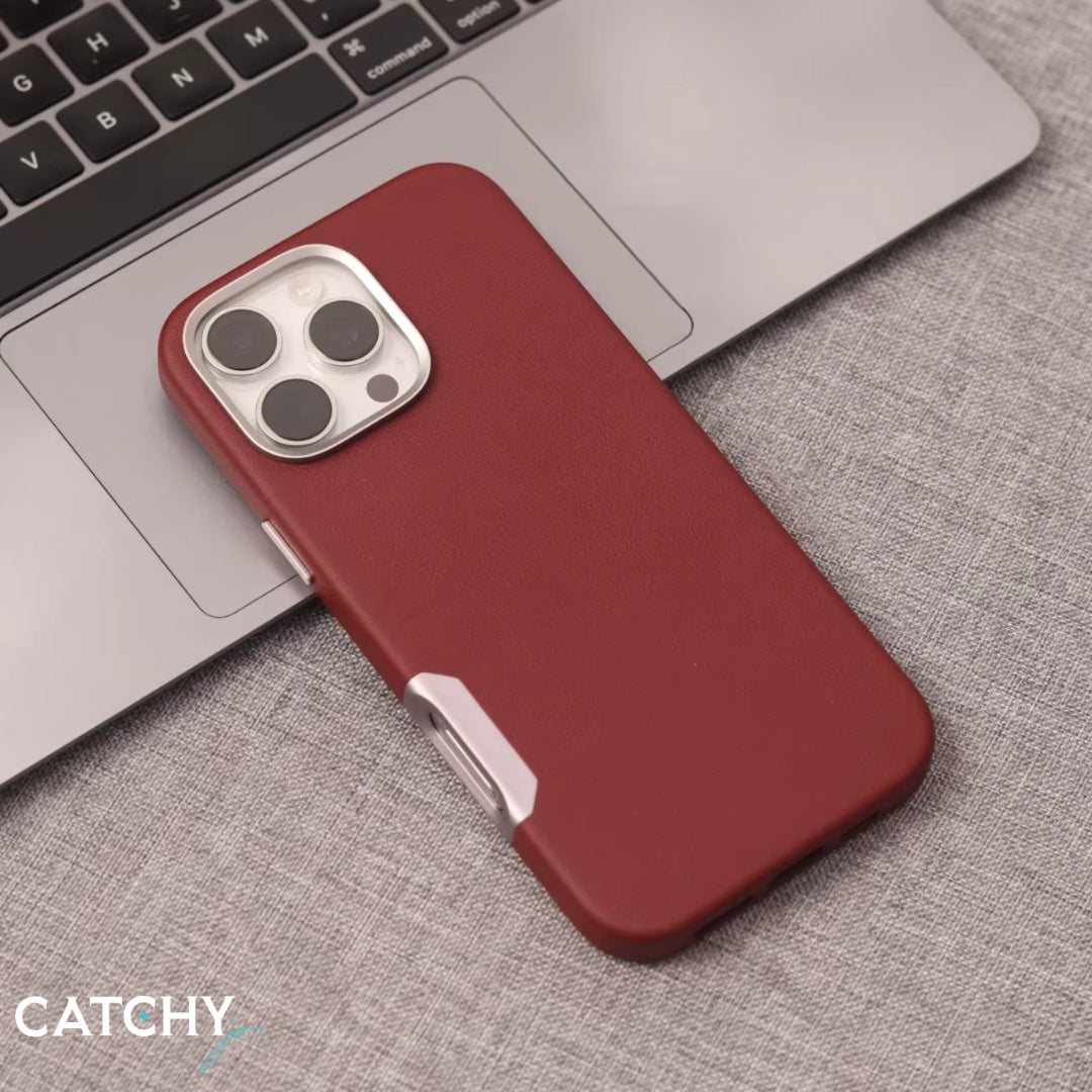 Luxury iPhone Shockproof Leather Mobile Case