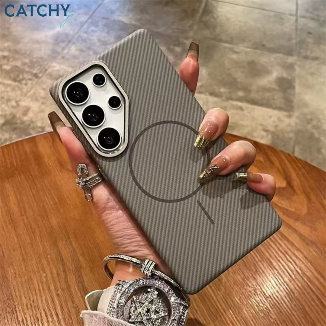 Luxury Metal Camera Frame Carbon Fiber Samsung Case