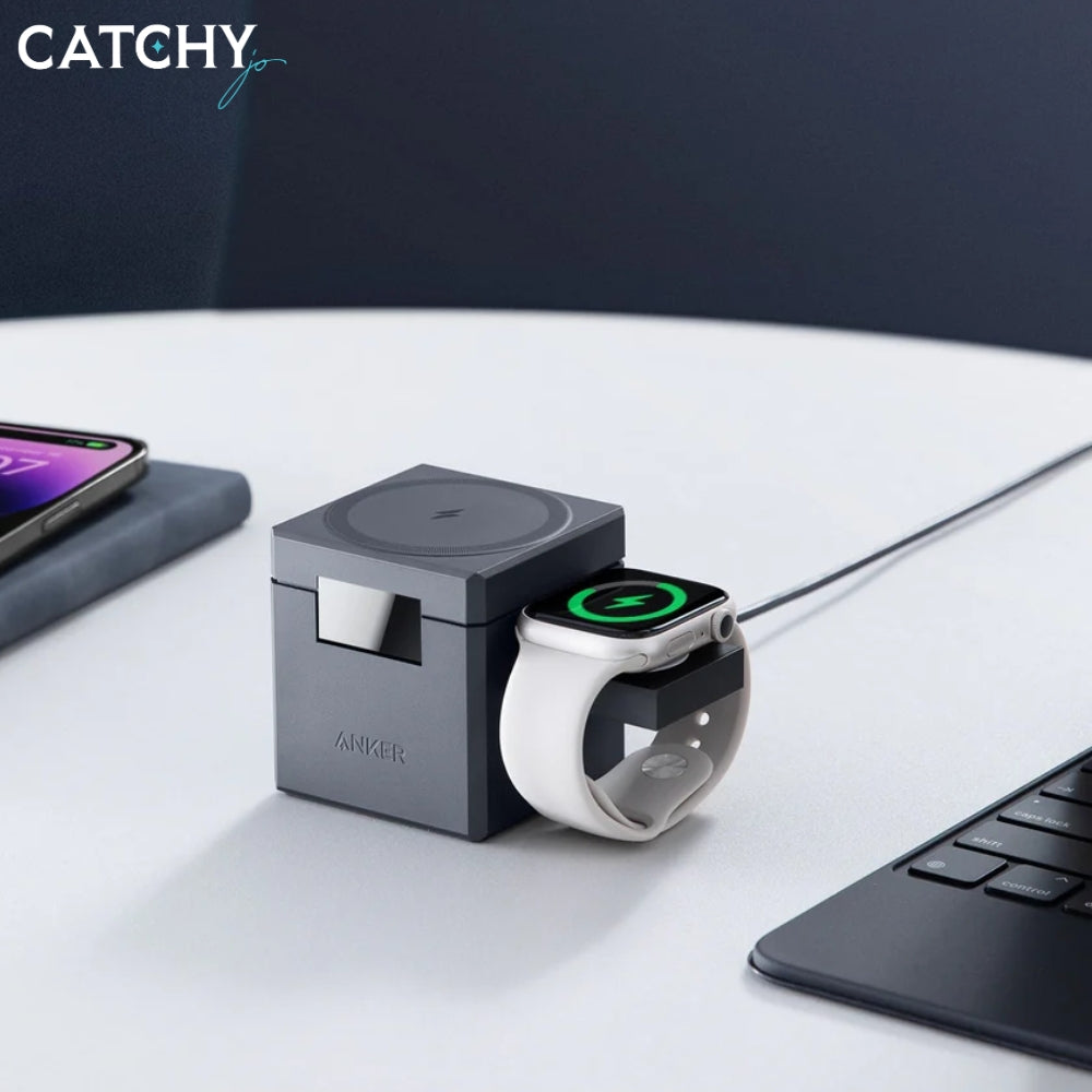 Anker 3-in-1 Cube with MagSafe Gray