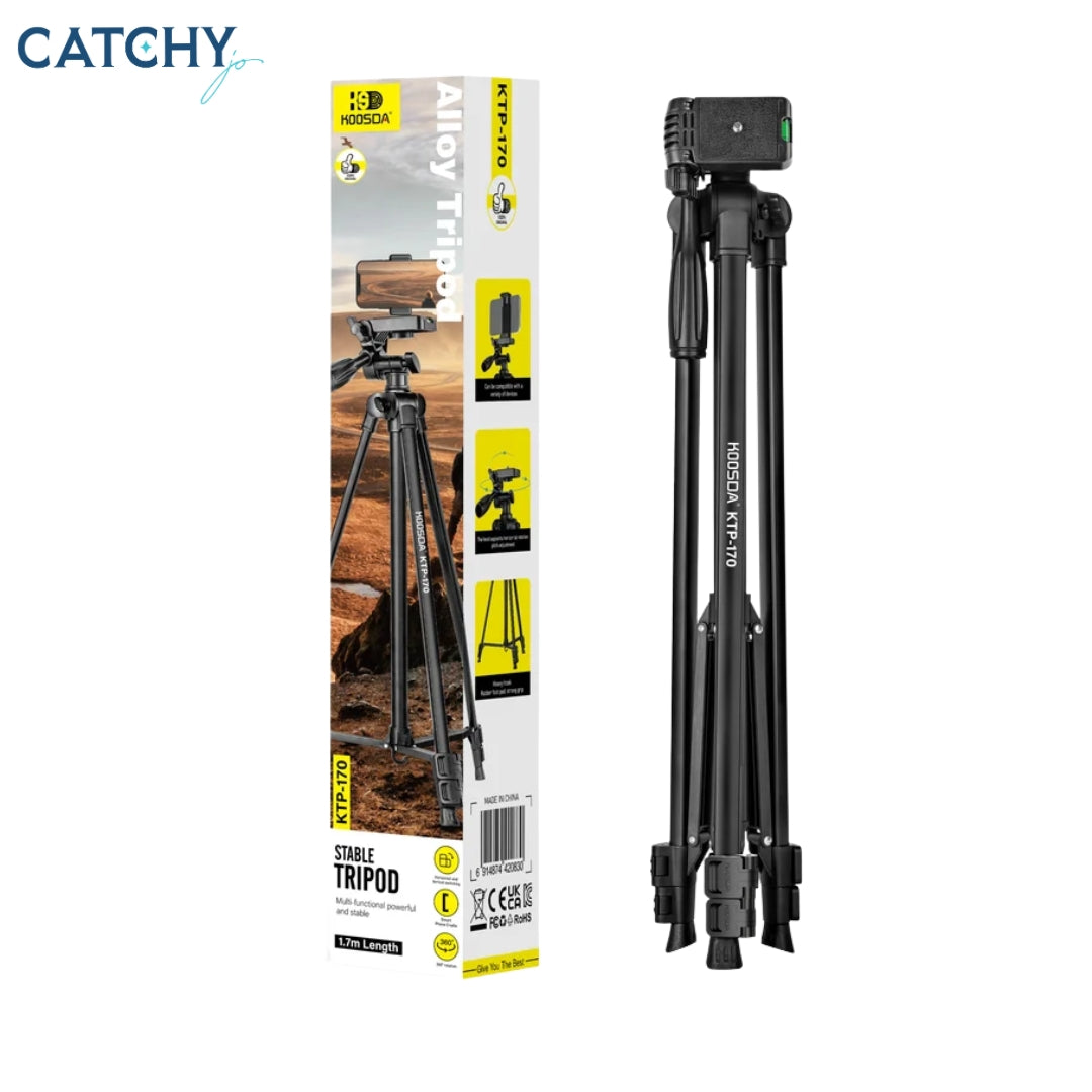KTP-170 Koosda Extendable Tripod For Camera & Cell Phone (1.7M)