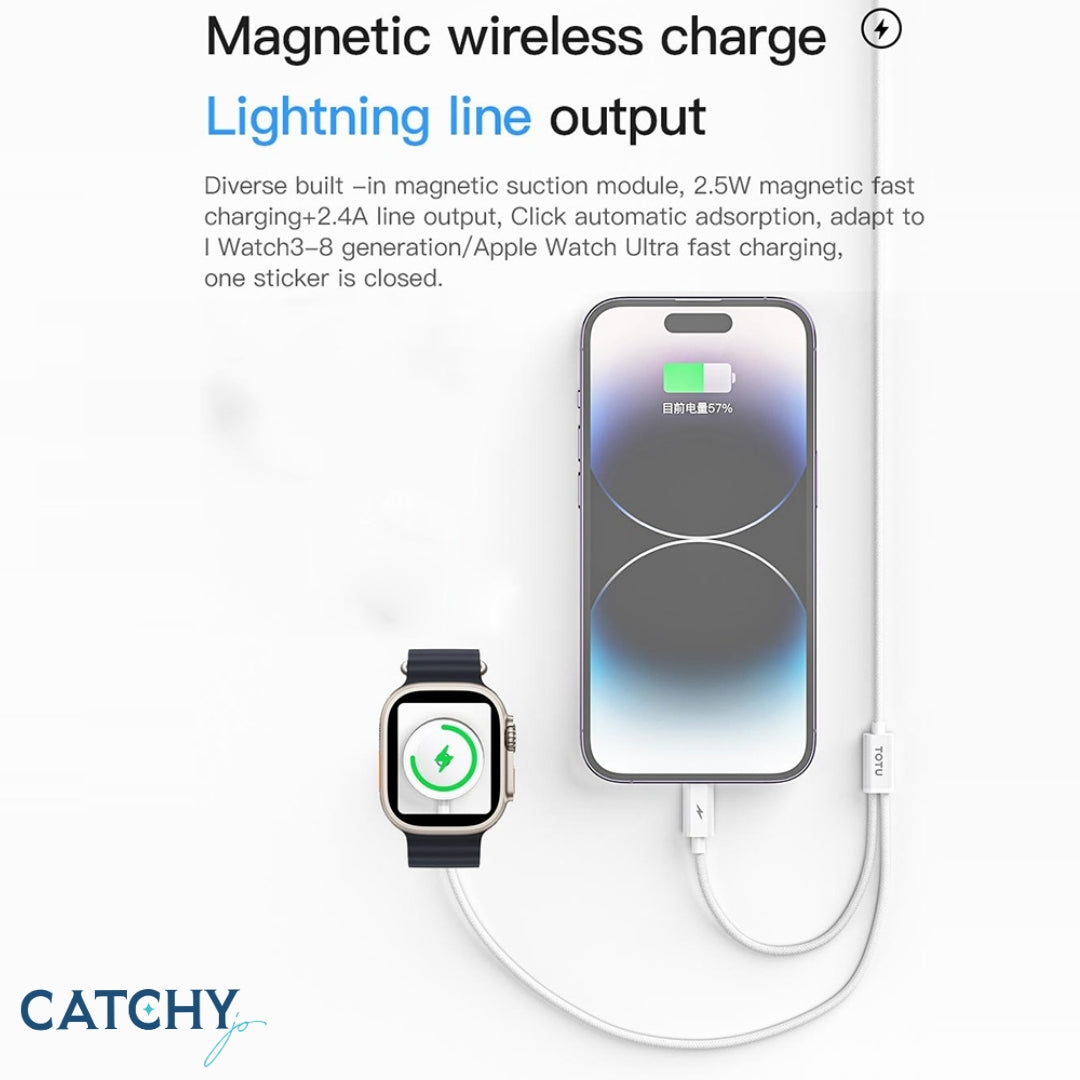 TOTU CACW-073 USB-C Watch Braided Wire Magnetic Charger