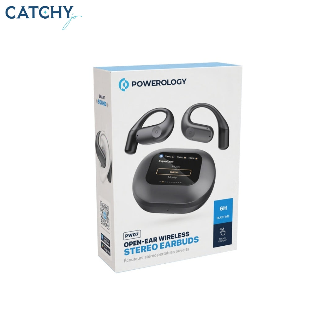 Powerology Air Conduction Earbuds With Display (60mAh)