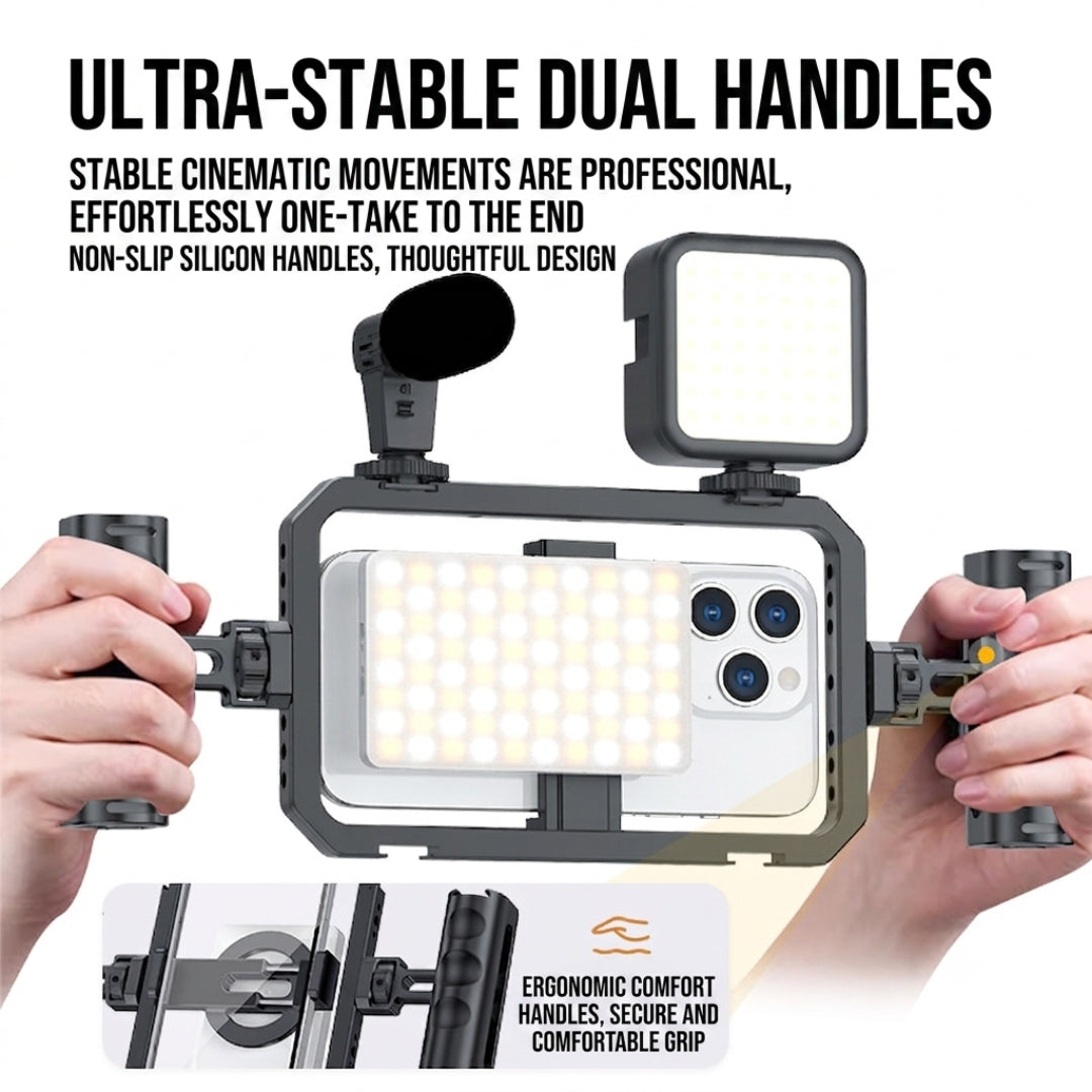 Universal Phone Rig Lens With Silicone Handles Video Stabilizer