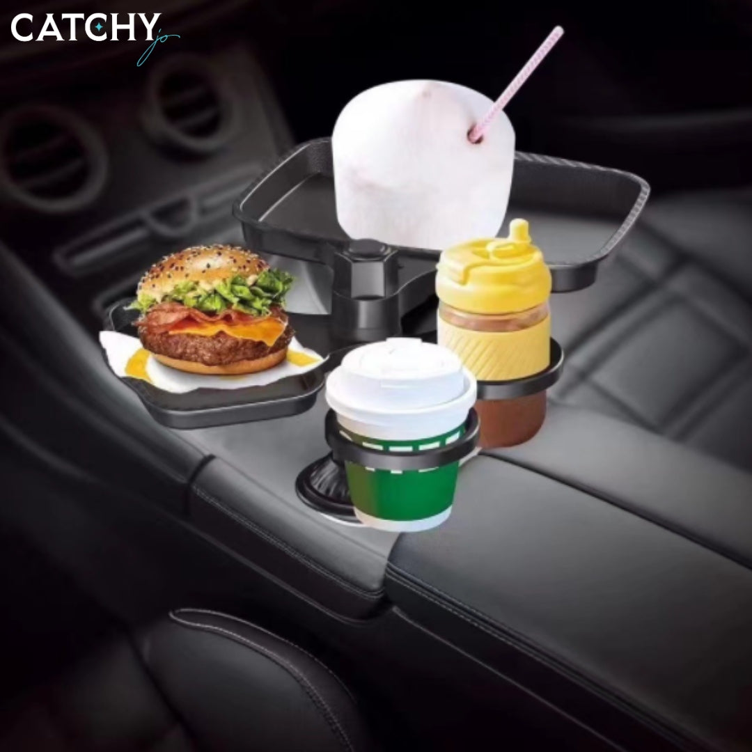 4 in 1 Food Car Mount Food Tray 360 Rotating
