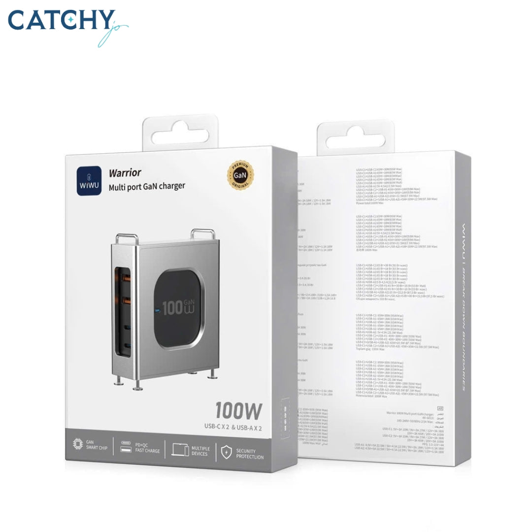 WiWU Wi-G013 Warrior Multi-Port GaN Charging Station (100W)