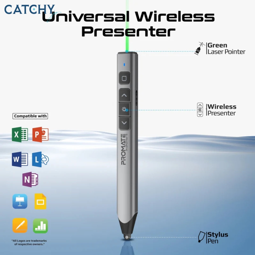 PROMATE ProPointer-S Universal Intuitive Wireless Presenter with Stylus Pen