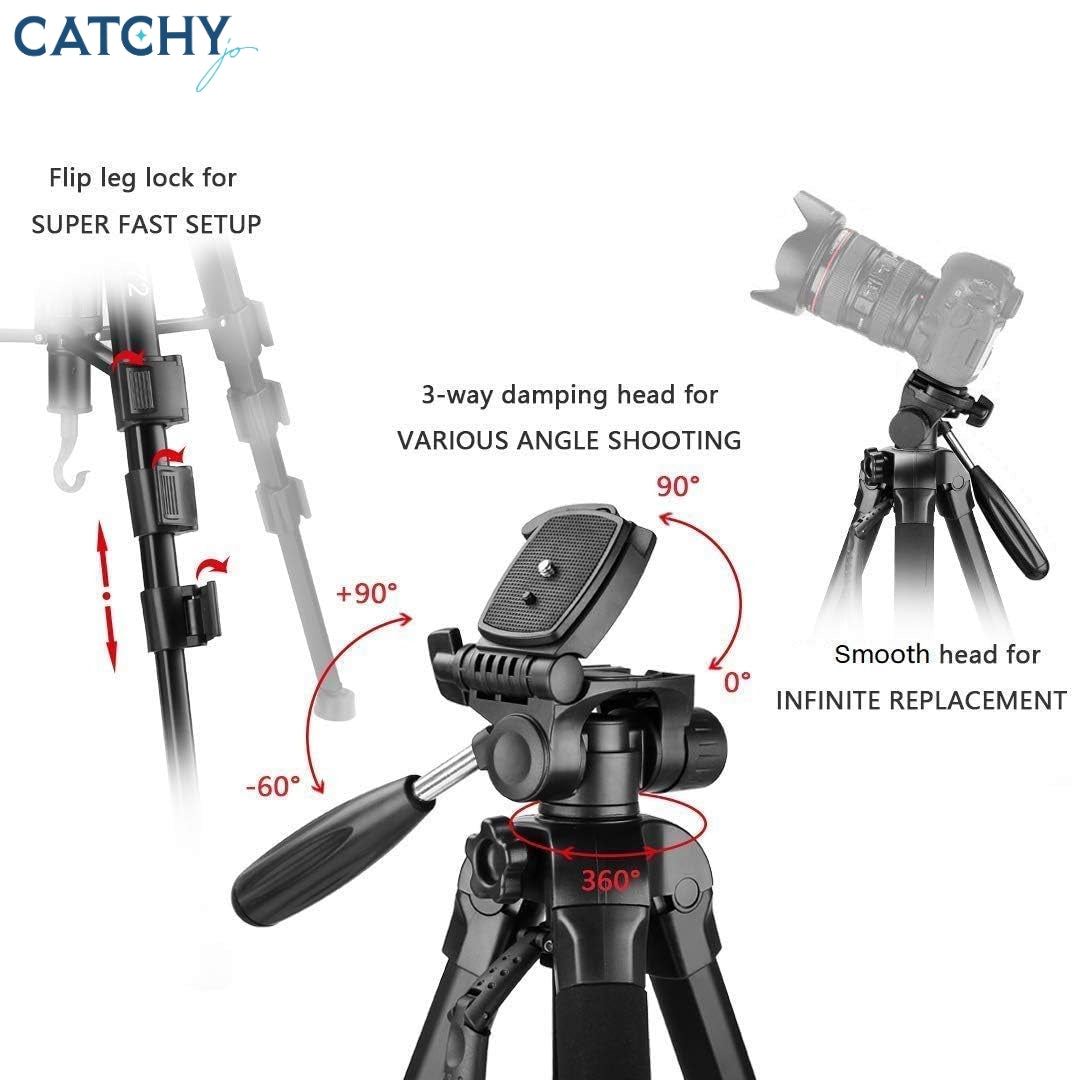 JMARY KP-2264 Professional Aluminium Camera Tripod