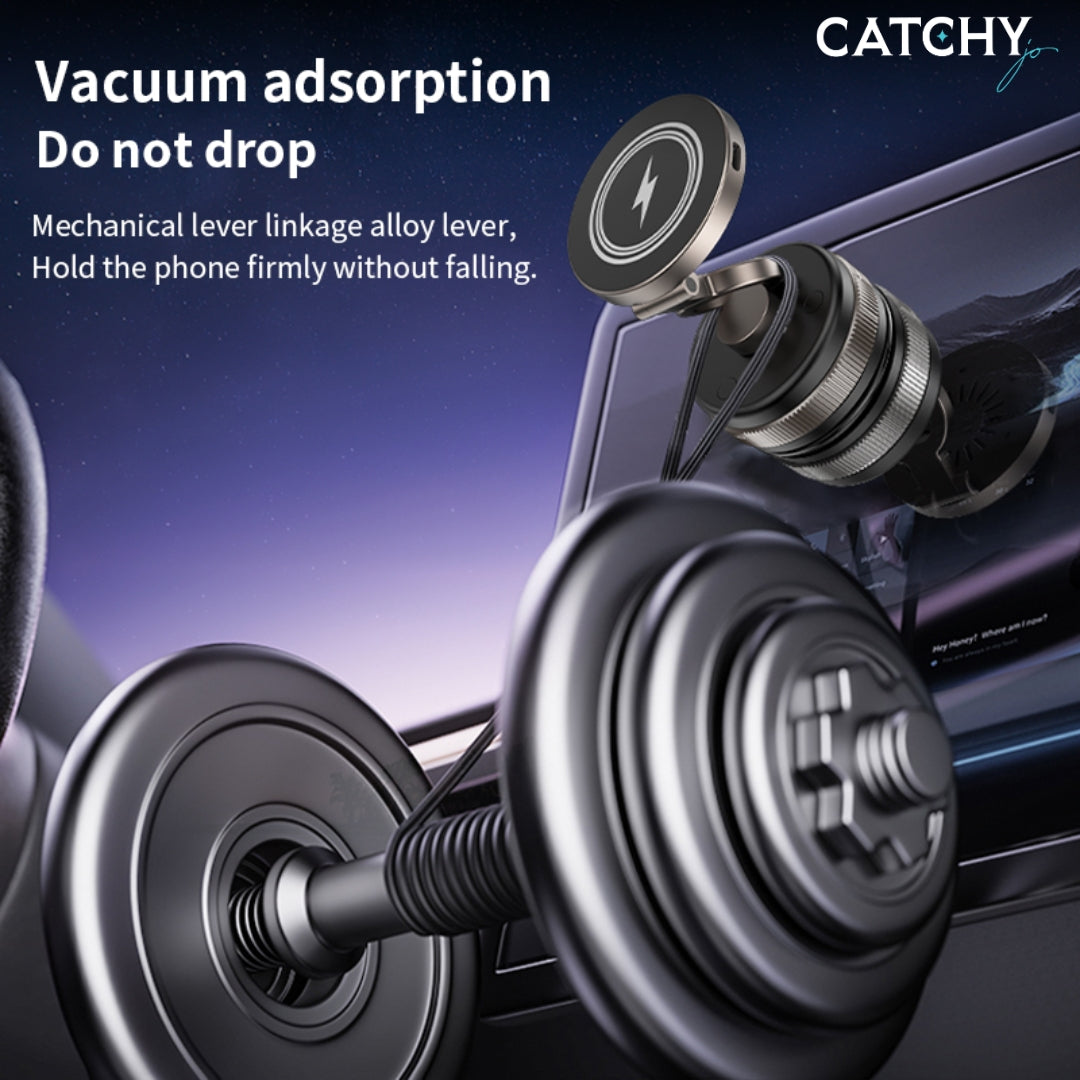 D1W Zinc Alloy Wireless Charger Car Phone Holder (15W)