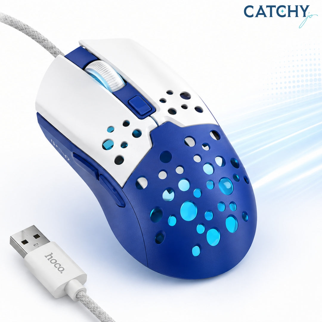 HOCO GM51 Blue Sky Gaming Wired Mouse