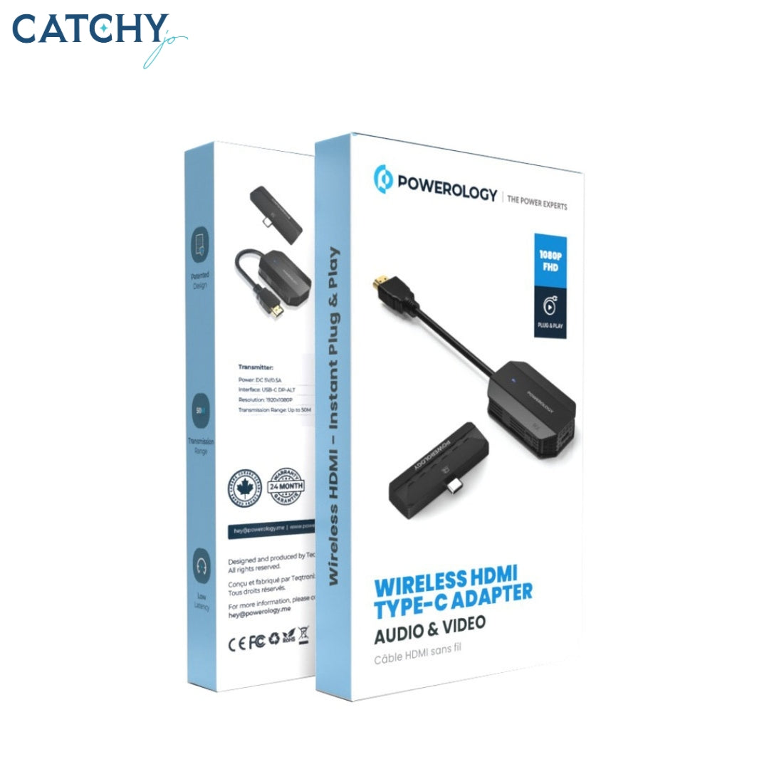 Powerology Wireless HDMI Type-C Adapter Audio & Video