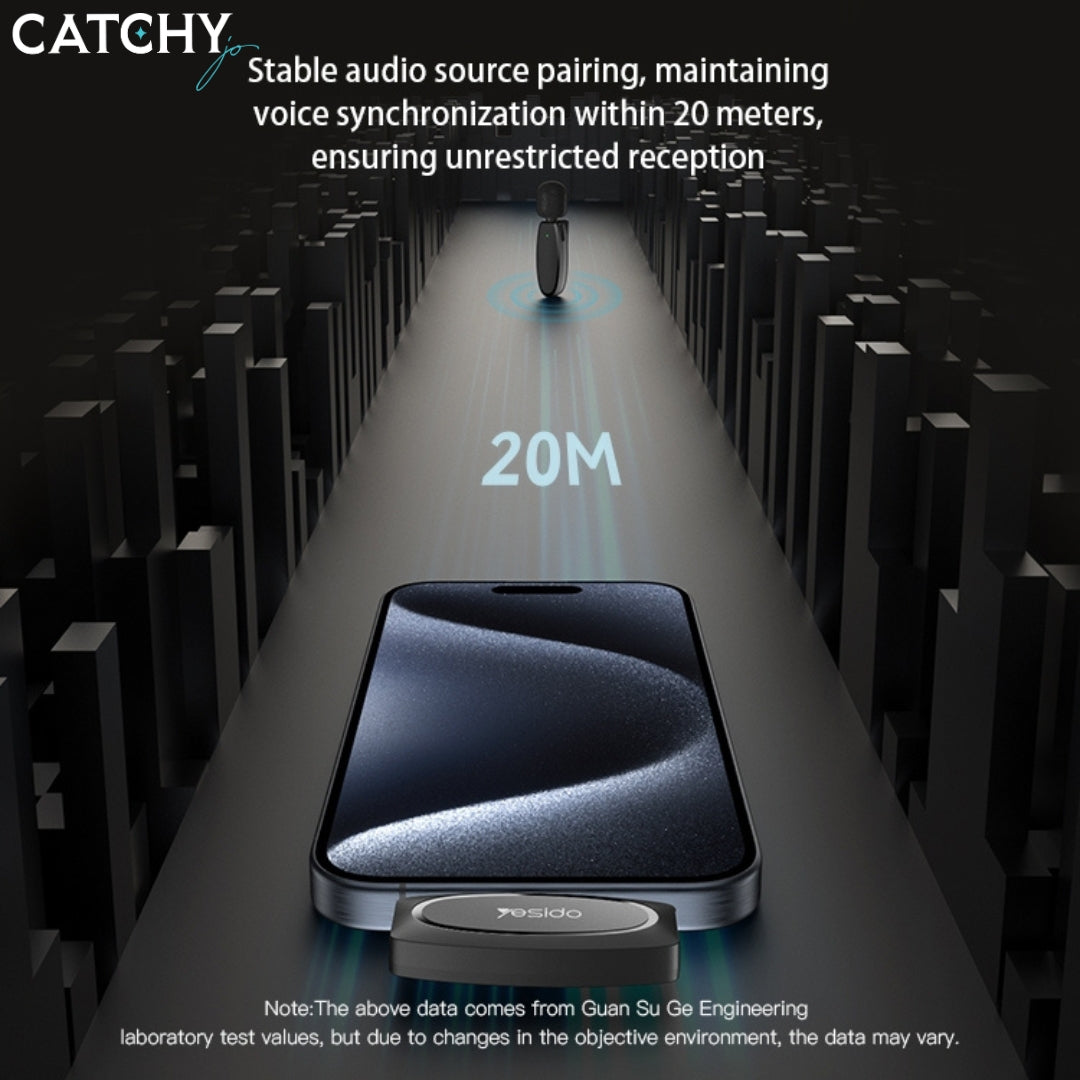 YESIDO KR11 Type-C Wireless Lavalier Microphone