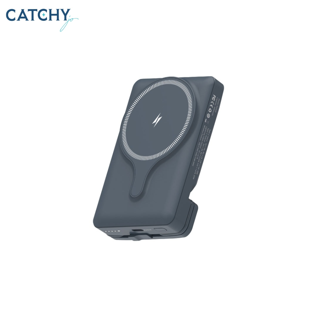 Powerology Power Bank With Magnetic Wireless Charger Car Mount (5000mAh)