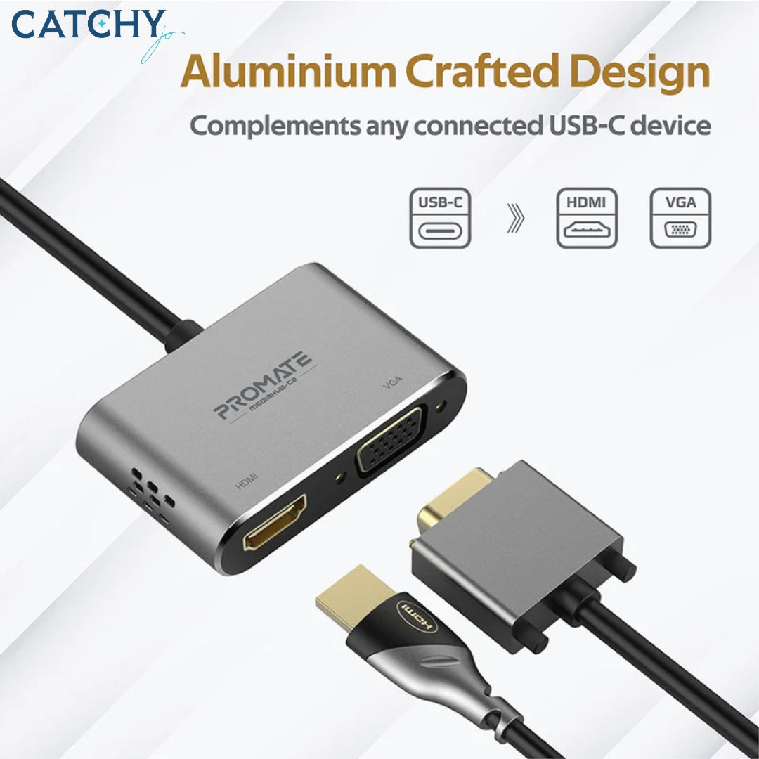 PROMATE MediaHub-C2 High Definition USB-C Display Adapter