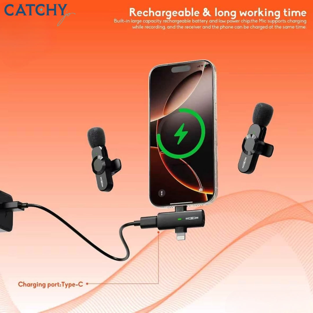 Moxom MX-AX78 Rhythm 2-in-1 Wireless Lavalier Microphone