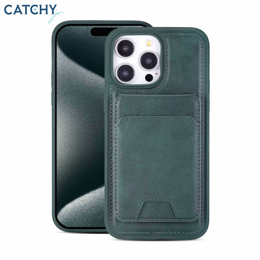 iPhone Magnetic Leather Case With Card Slot