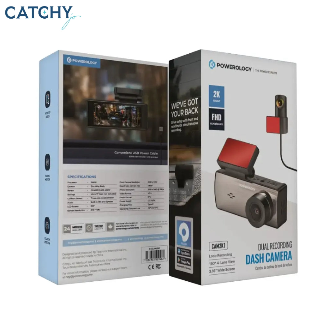 Powerology Dual Recording Dash Camera
