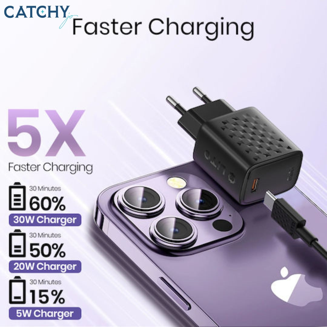 LITO LC17L Charging Adapter With Lightning Cable (30W)