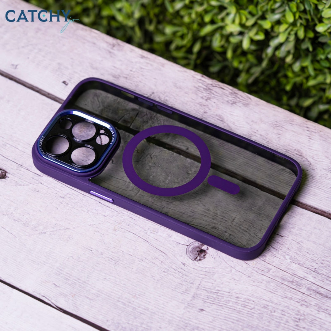 iPhone Series (11+12+13) Luxury Clear MagSafe Case With Camera Protector