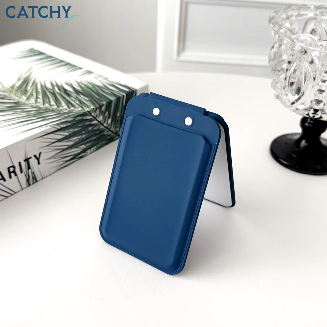 Mirror Magnetic Phone Card Wallet With Stand