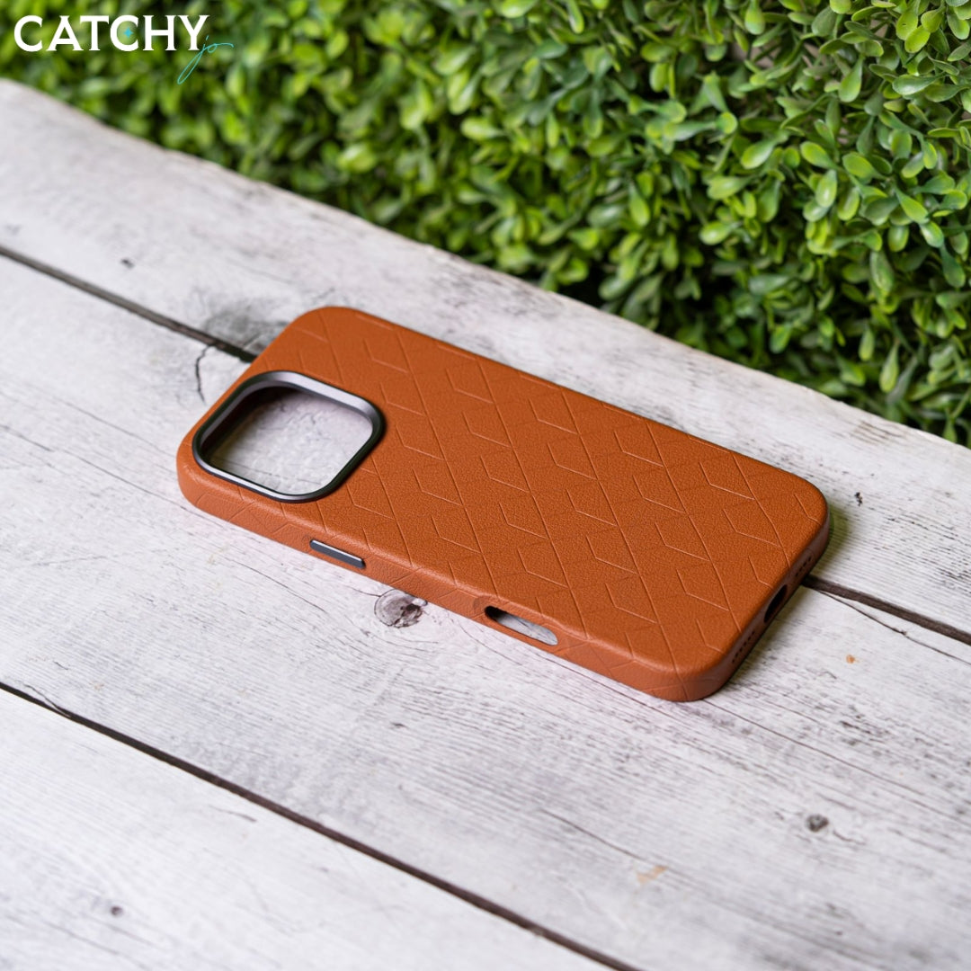 iPhone (11+12+13 Series) Leather Case With Metal Camera Frame