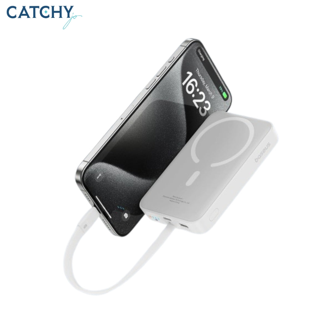 Baseus Wireless Fast Charge Power Bank With Built-In Type-C Cable (10000mAh)