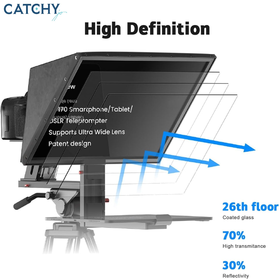 Desview TP170 17" Portable Universal Teleprompter With Aluminum Case