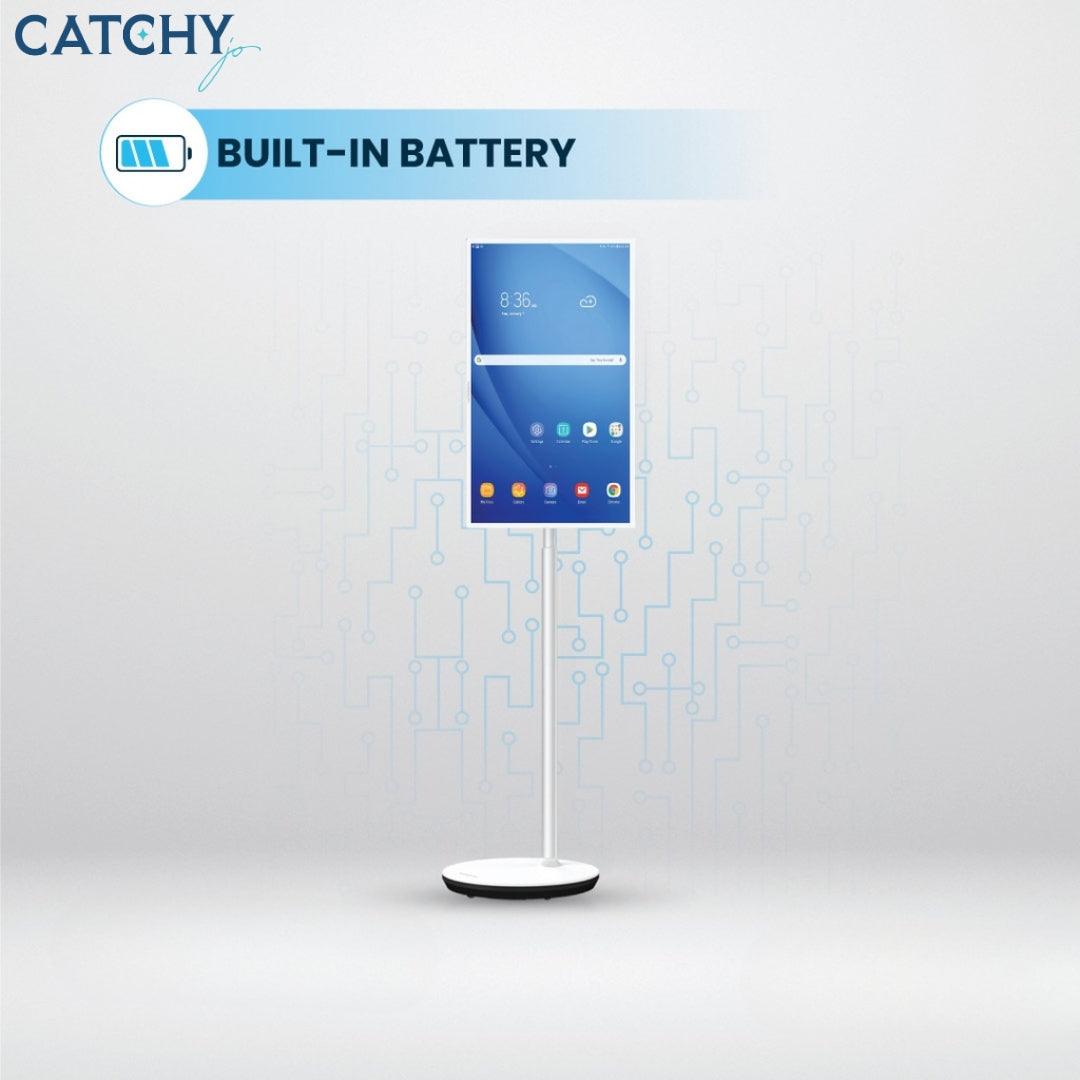 تابلت Powerology بنظام Android مقاس 32” مع حامل وبطارية مدمجة