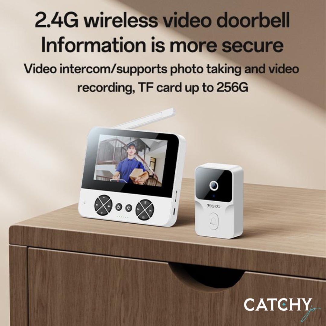 YESIDO KM27 FT Screen 2.4G Wireless Video Intercom Doorbell