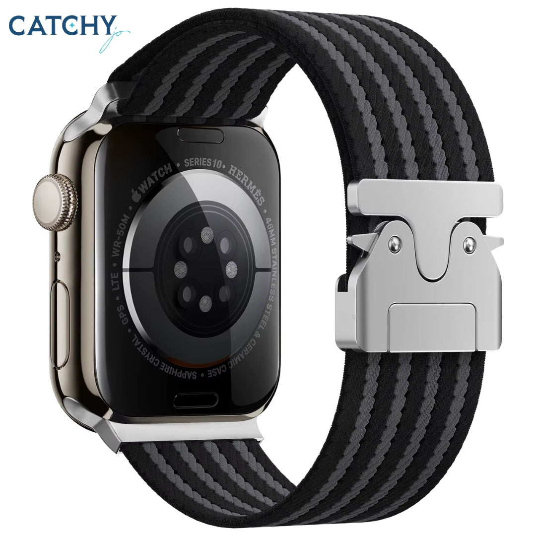 Stripe Nylon Braided Apple Watch Band