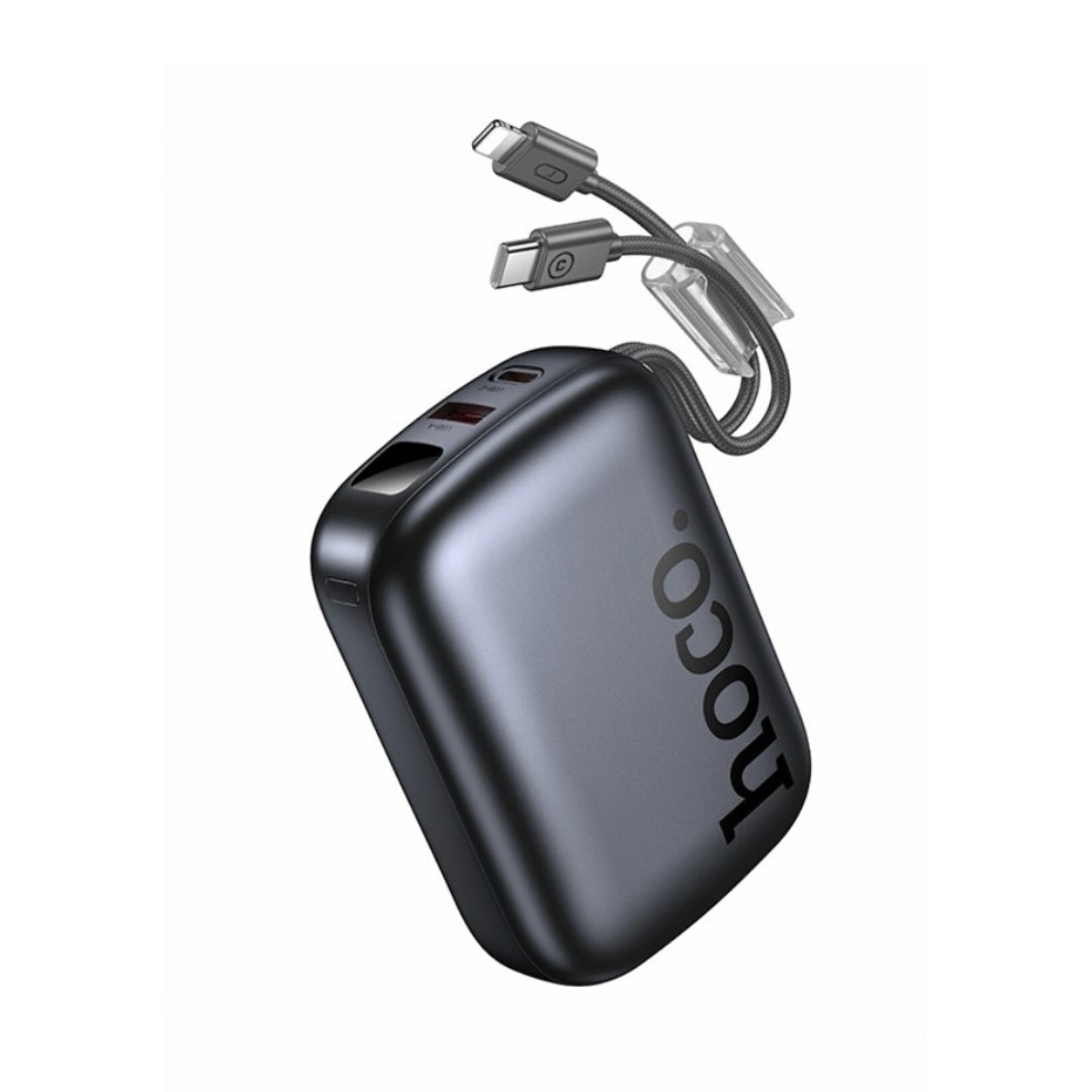 Hoco Q55 Power Bank With Two Built-in Cables (20000mAh)