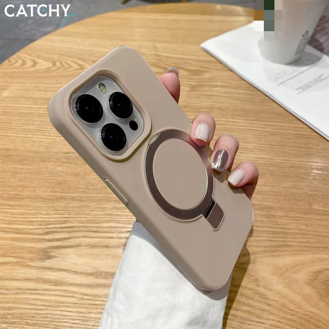 iPhone Silicone Case With Metal Stand
