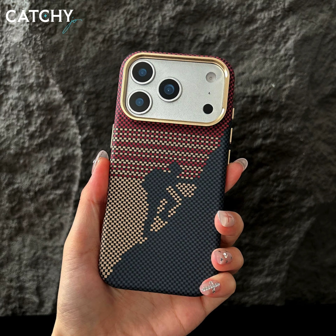 iPhone Carbon Fiber Magnetic Ring Shockproof Case