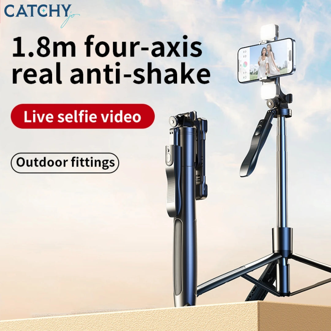 RTAKO Q052 Ultra Wide Angle Selfie Stick With Bluetooth Remote (1.8M)