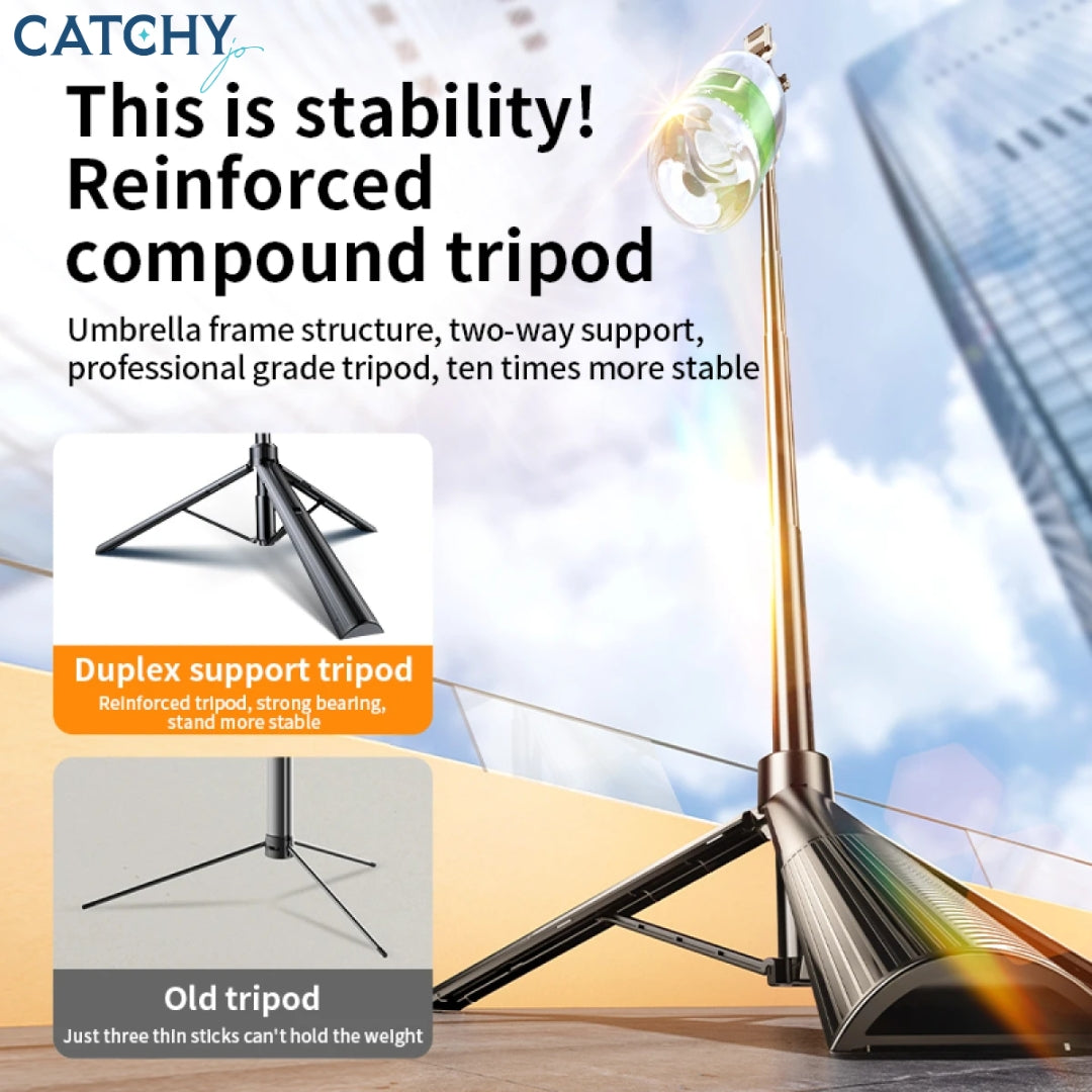 RTAKO H18L PRO Ultra-Wide Angle Selfie Stick With Bluetooth Remote (1.8M)