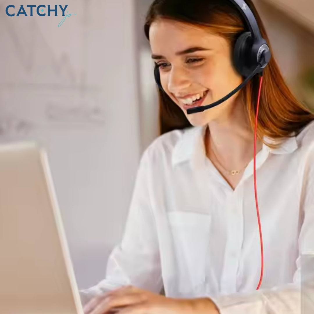 NUBWO Wired Headset With Microphone With Noise Canceling