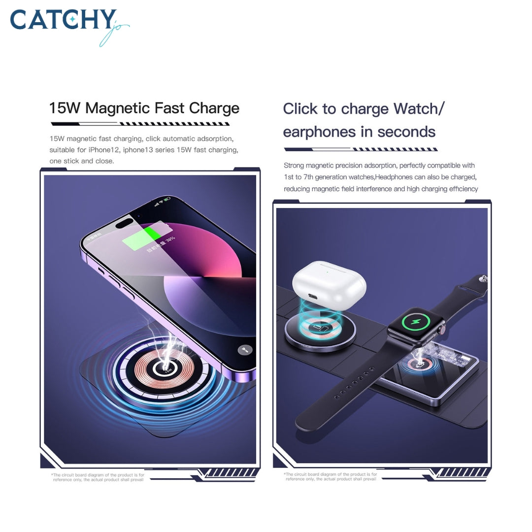 TOTU CACW-066 2 in 1 Folding Storage Magnetic Wireless Fast Charger (15W)