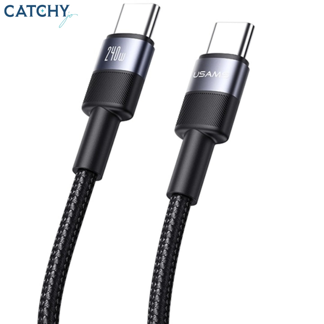 USAMS Aluminum Alloy Type-C To Type-C Data Cable (1.2M)