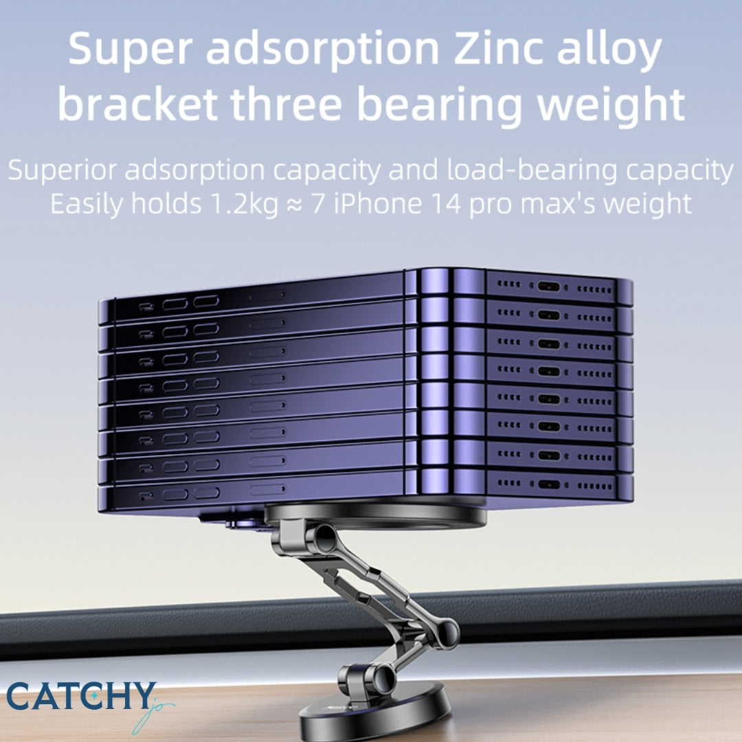 YESIDO C203 360 Rotation Zinc Alloy Super Adsorption Magnetic Car Phone Holder