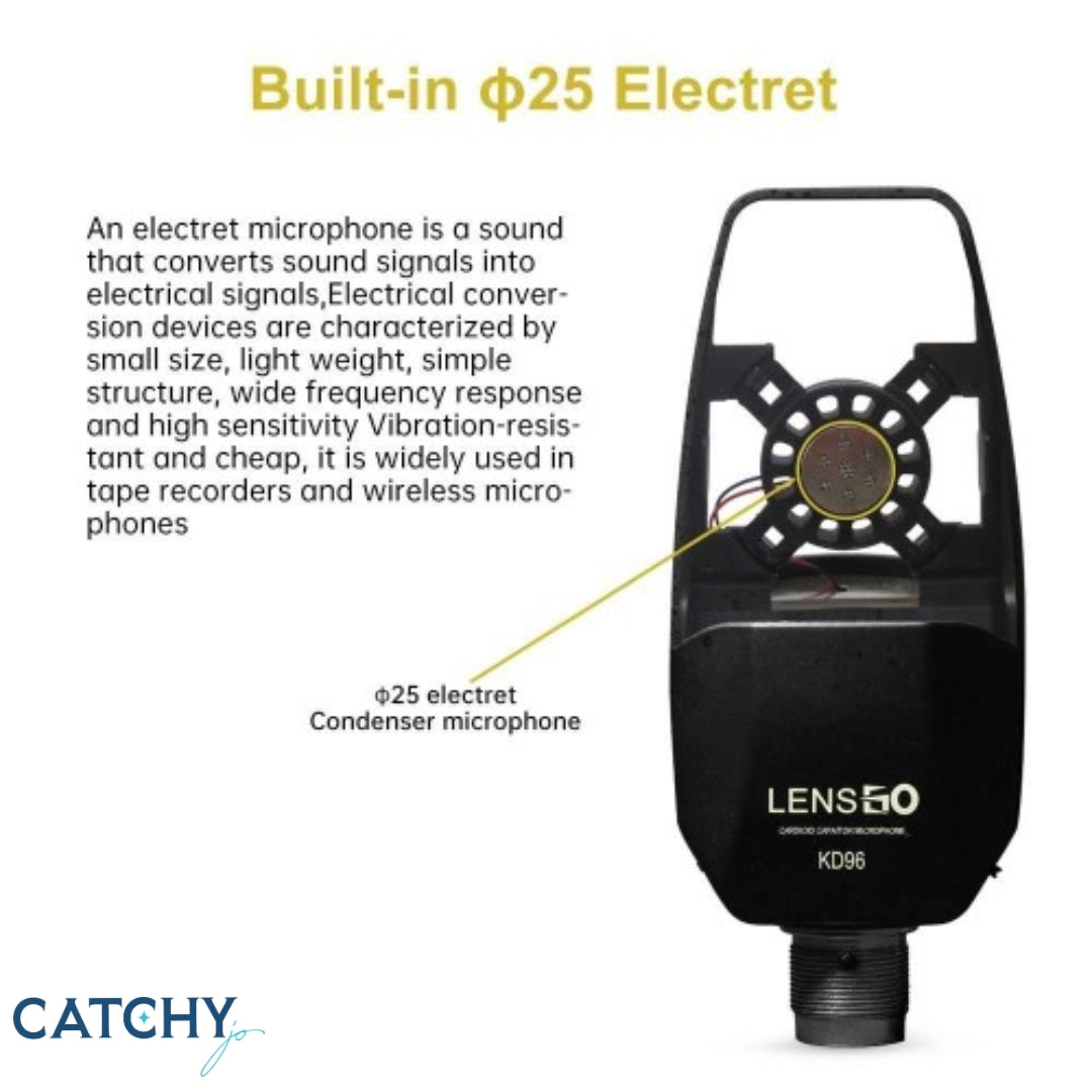 LENSGO KD96 Professional Cardioid Studio Condenser Mic With XLR To 3.5mm Cable