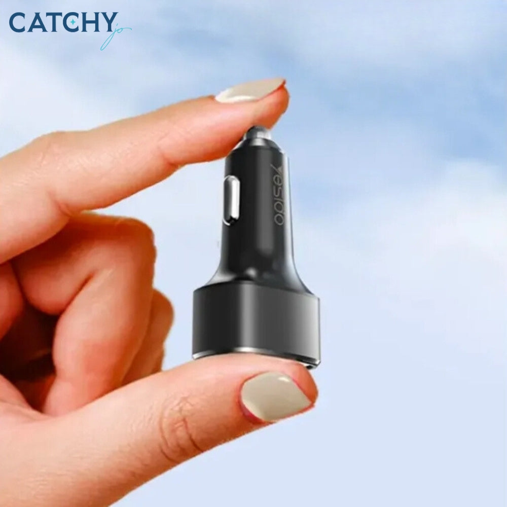 YESIDO Y46 شاحن سيارة سريع مع 3 منافذ USB (42W)