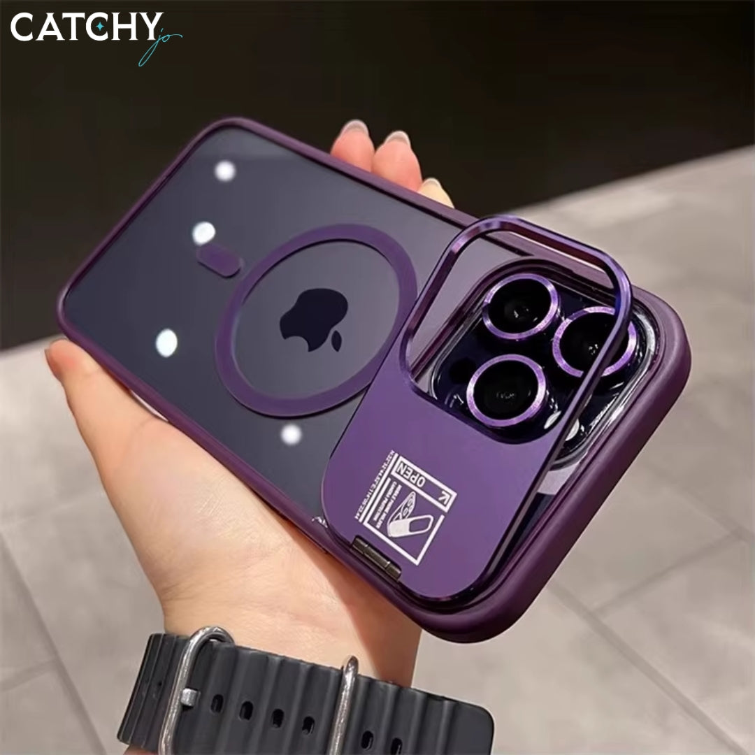 iPhone Shockproof Magnetic Camera Glass Case