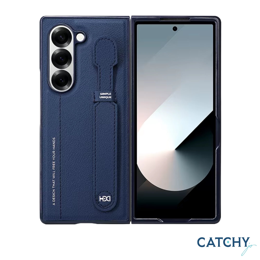 Samsung Z Fold Wristband Leather Protective Case