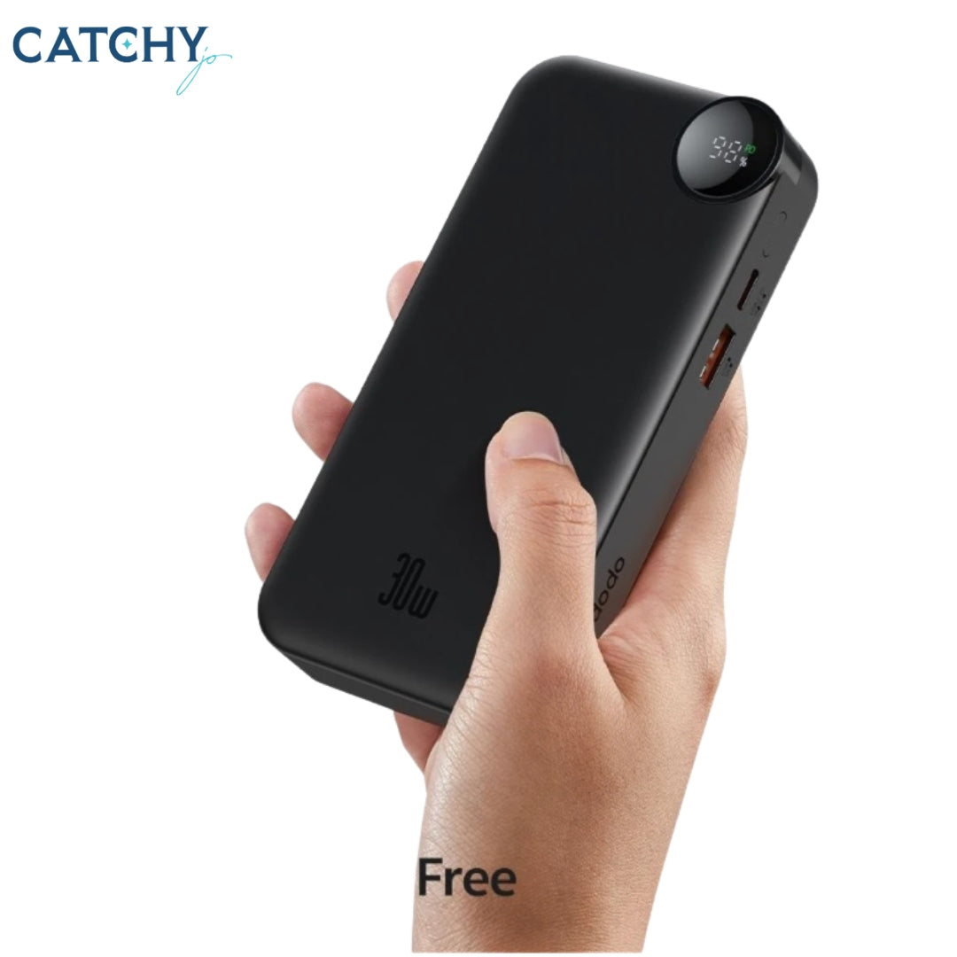 MCDODO MC-3870 Built-In Retractable Cable Digital Display Power Bank 10000mAh (30W)