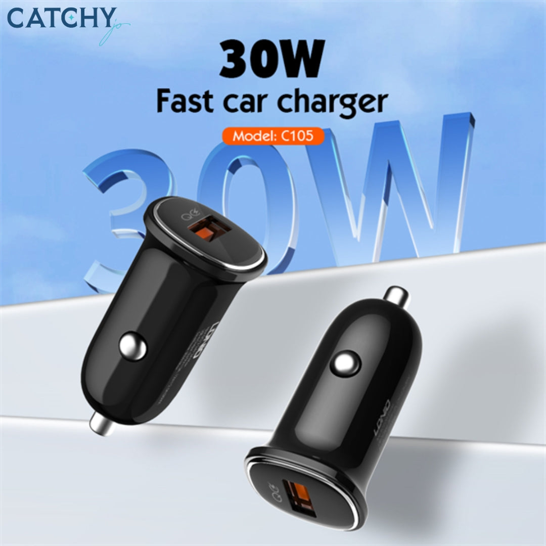 LDNIO C105 PD Super Fast Car Charger (30W)