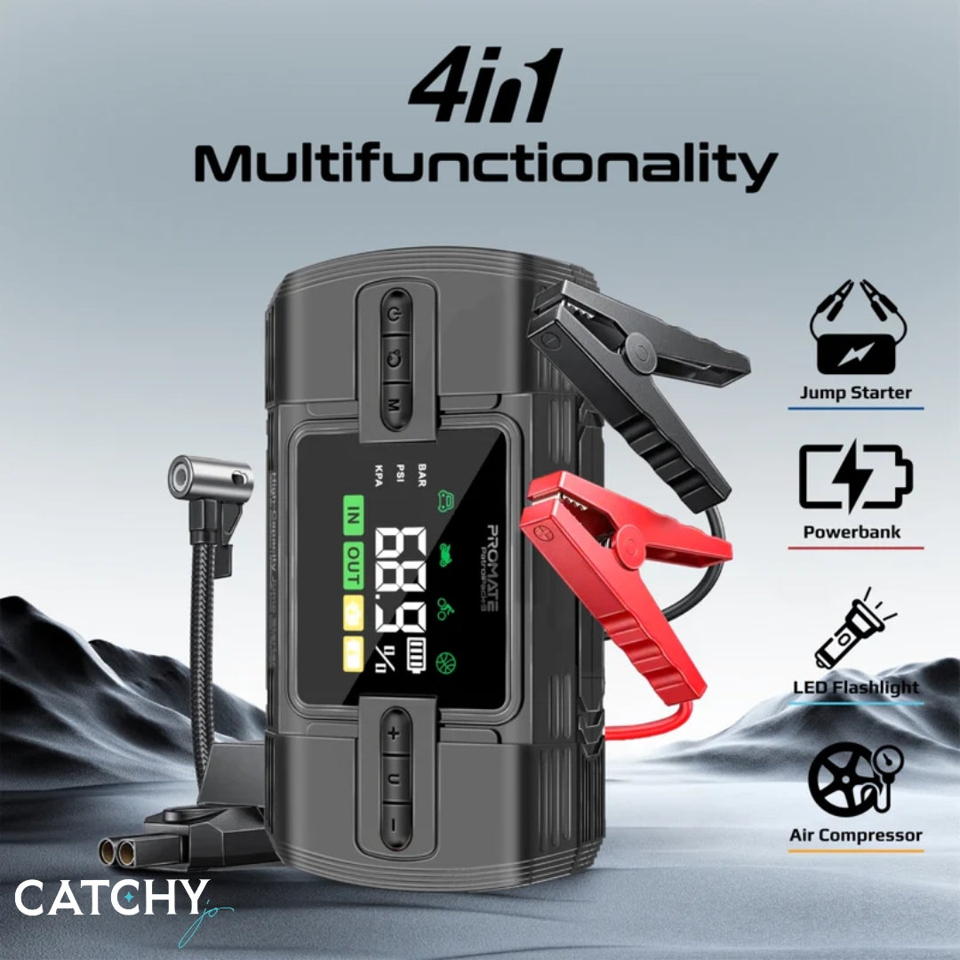 PROMATE PatrolPack-3 قافز بطارية عالي السعة (12000mAh)