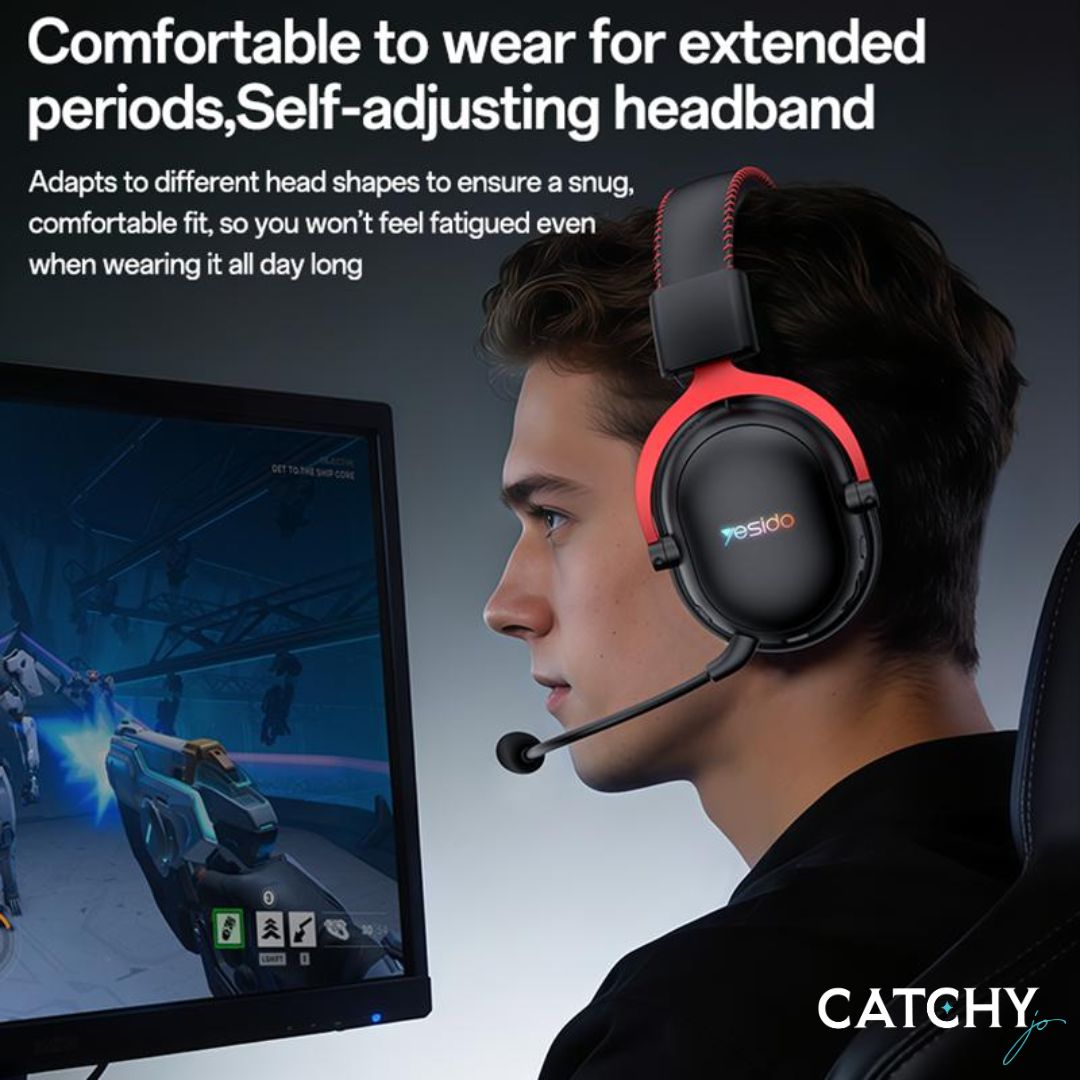 YESIDO EK07 Three Mode E-Sports Gaming RGB Headset